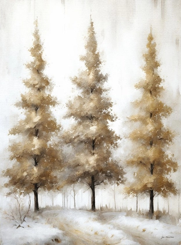 Wintery Gold – Christmas Wall Art