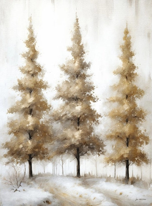 Wintery Gold – Christmas Wall Art