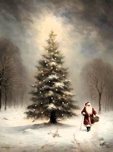 Santa’s Tree – Christmas Wall Art