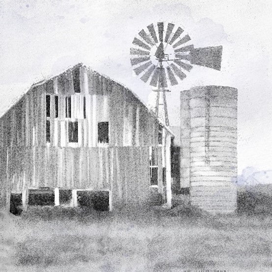 Barn & Windmill – Western Wall Art