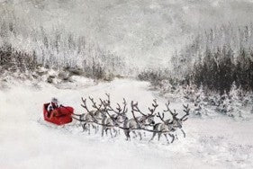Santa’s Sleigh – Christmas Wall Art