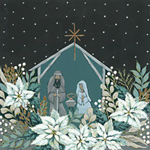 Floral Nativity – Christmas Wall Art