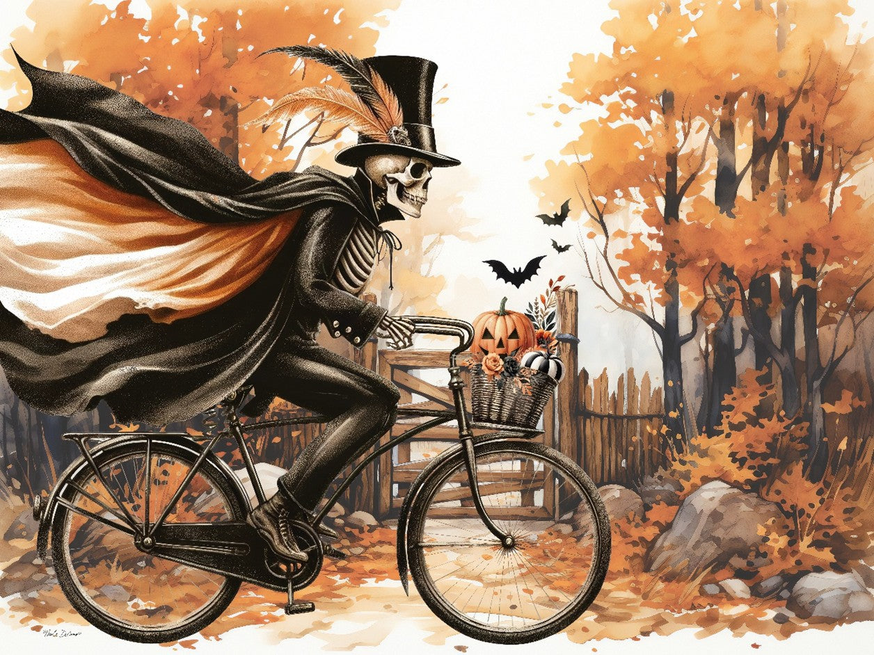 Biking - Fall Wall Art