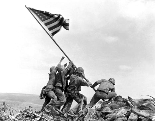 Raising the Flag - Patriotic Wall Art