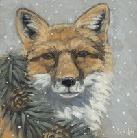 Holiday Fox – Christmas Wall Art