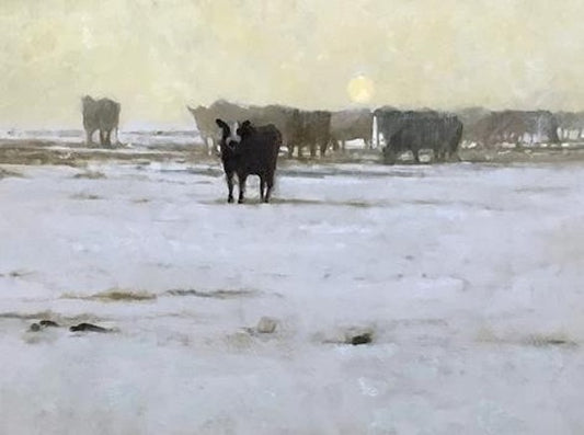 Cows At Sunset – Western Wall Art