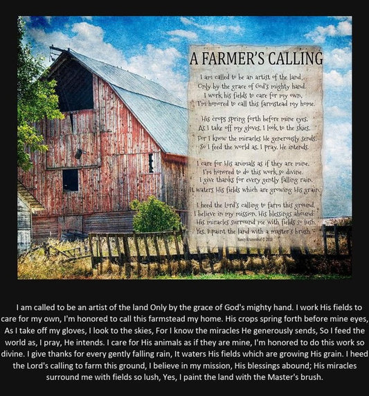 A Farmer’s Calling - Bereavement Wall Art