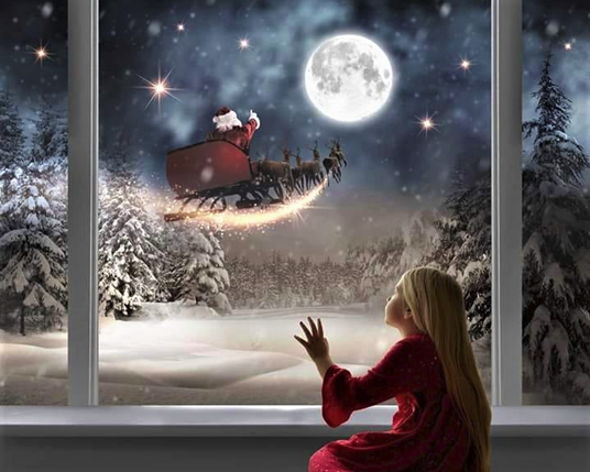 Girl in the Window – Christmas Wall Art