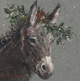 Holiday Donkey – Christmas Wall Art