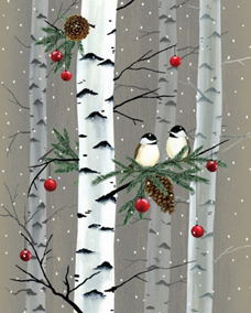 Birch Birds – Christmas Wall Art