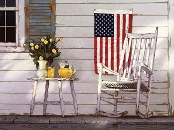 Summer Porch Spirit - Patriotic Wall Art