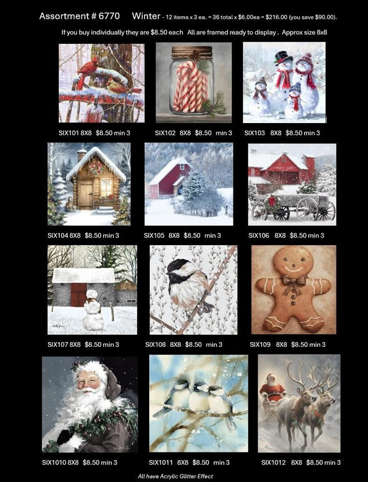 Christmas Wall Art Assortment #6770 by Roslyn Decor