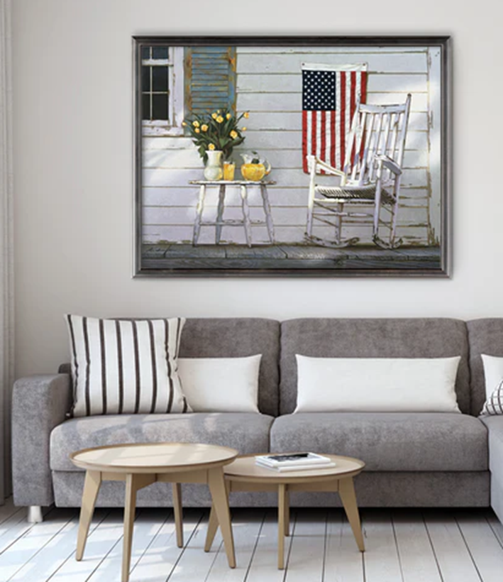 Summer Porch Spirit - Patriotic Wall Art