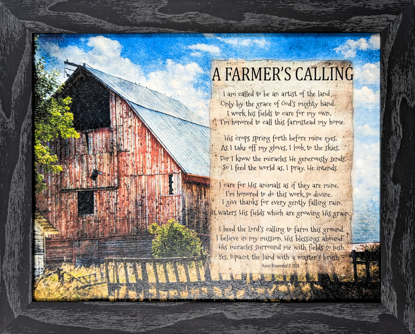 A Farmer’s Calling - Bereavement Wall Art