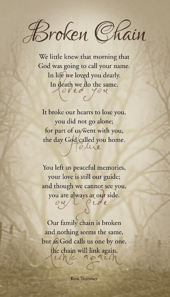 Broken Chain - Bereavement Wall Art