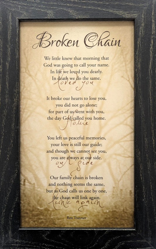Broken Chain - Bereavement Wall Art