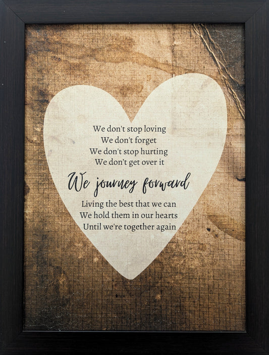 We Journey Forward - Bereavement Wall Art