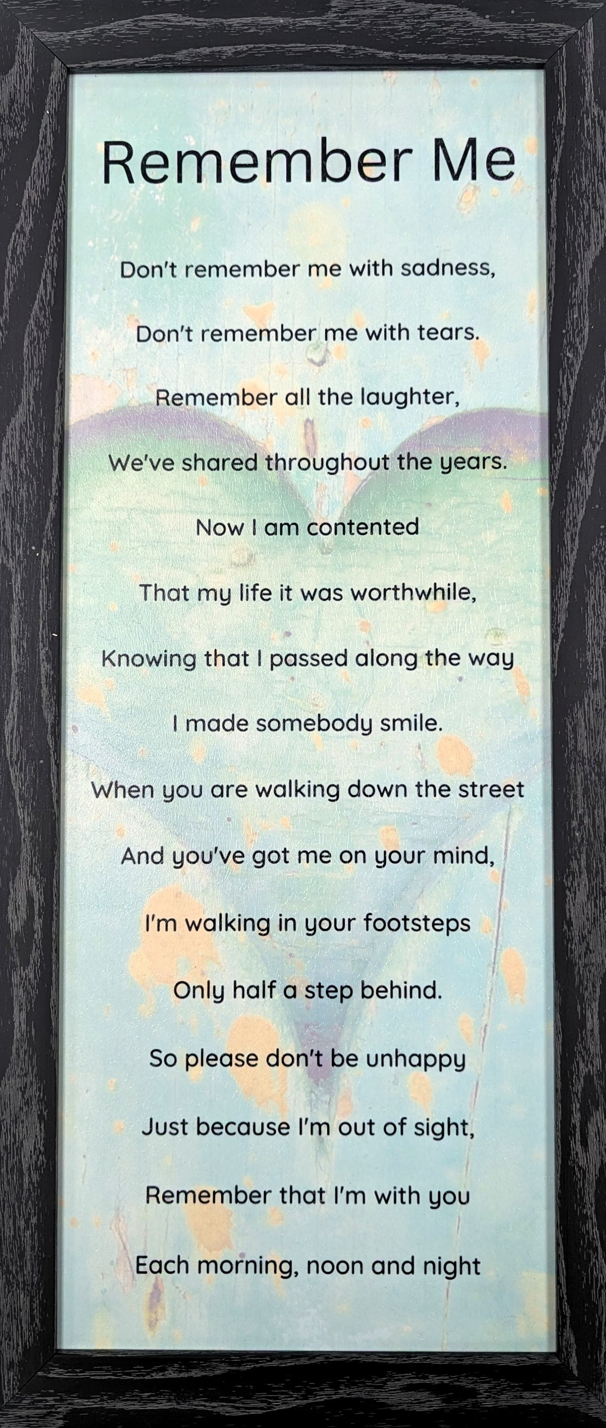 Remember Me - Bereavement Wall Art