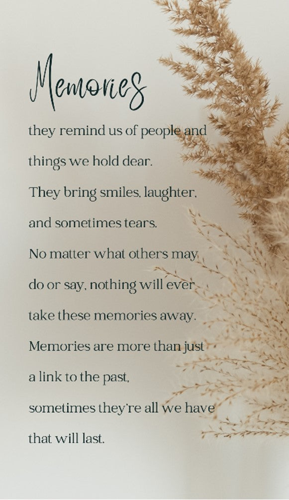 Memories - Bereavement Wall Art