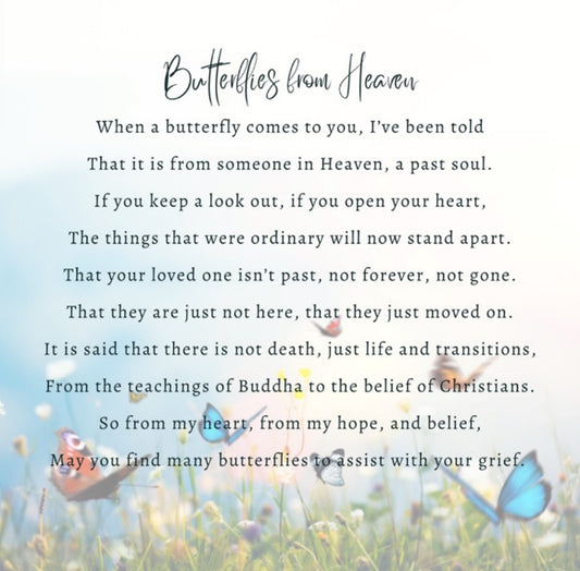 Butterflies from Heaven - Bereavement Wall Art