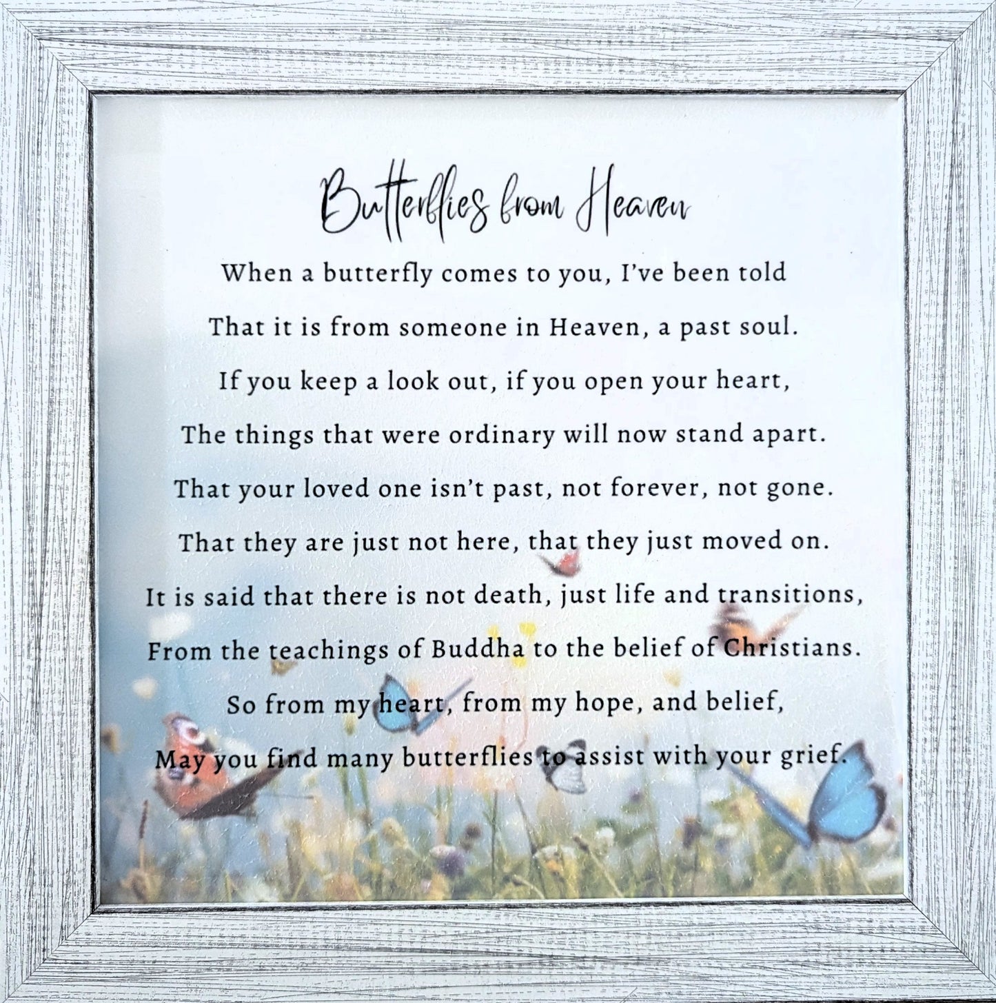 Butterflies from Heaven - Bereavement Wall Art