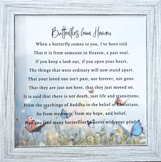 Butterflies from Heaven - Bereavement Wall Art