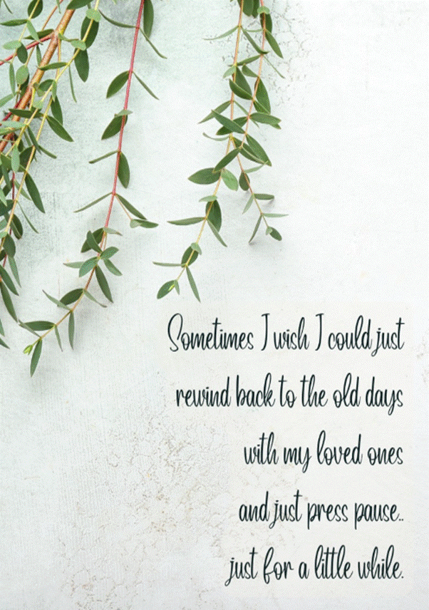 Rewind to the Old Days - Bereavement Wall Art