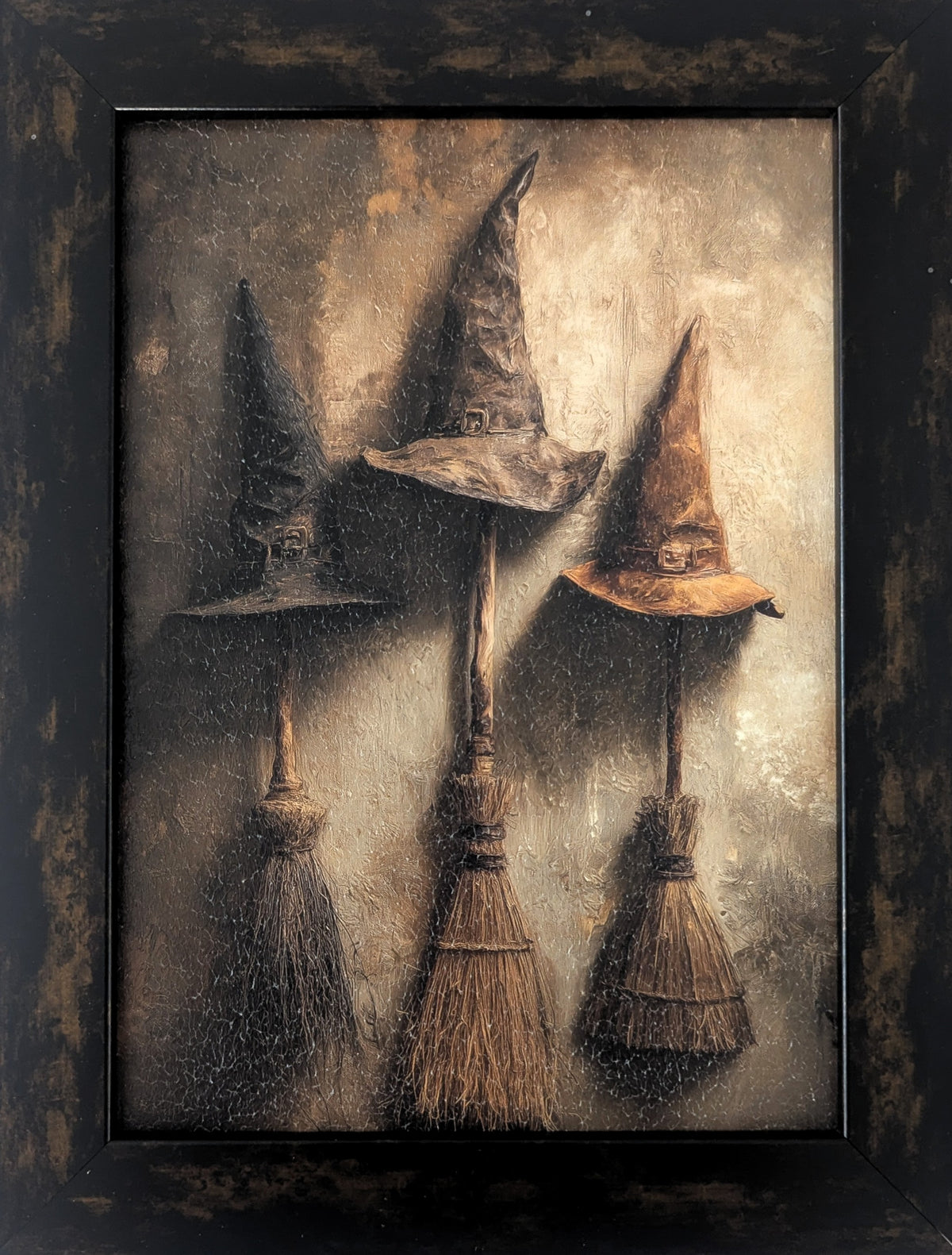 Witch Hats & Brooms – Vintage Fall Wall Art