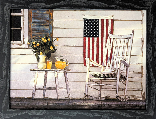 Summer Porch Spirit - Patriotic Wall Art